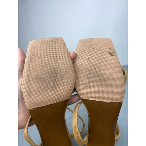 By Far Tanya Tan Neutral Slip On Heel Sandals Modern Minimalist Women's 40 US 10 - Picture 12 of 12